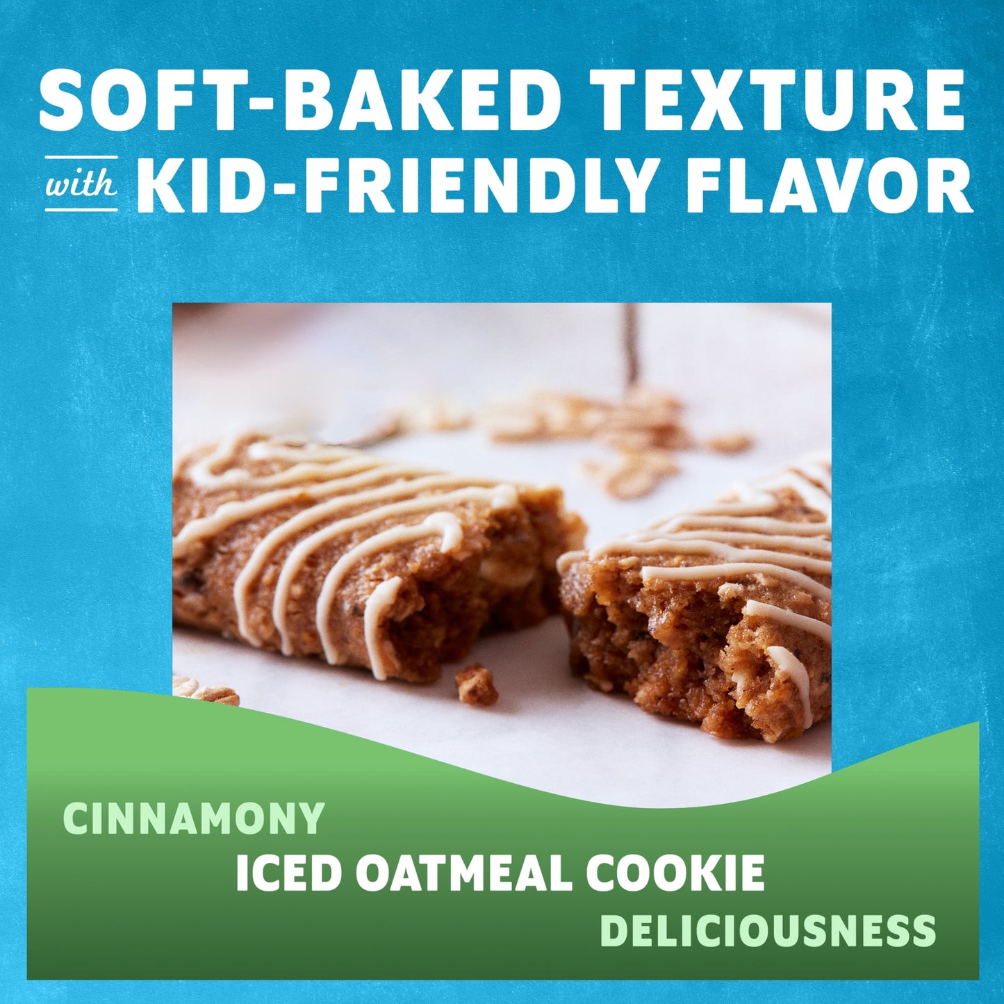 Zbar Iced Oatmeal Cookie Flavor Soft Baked Snack Bars, Organic Granola Bars, 6ct