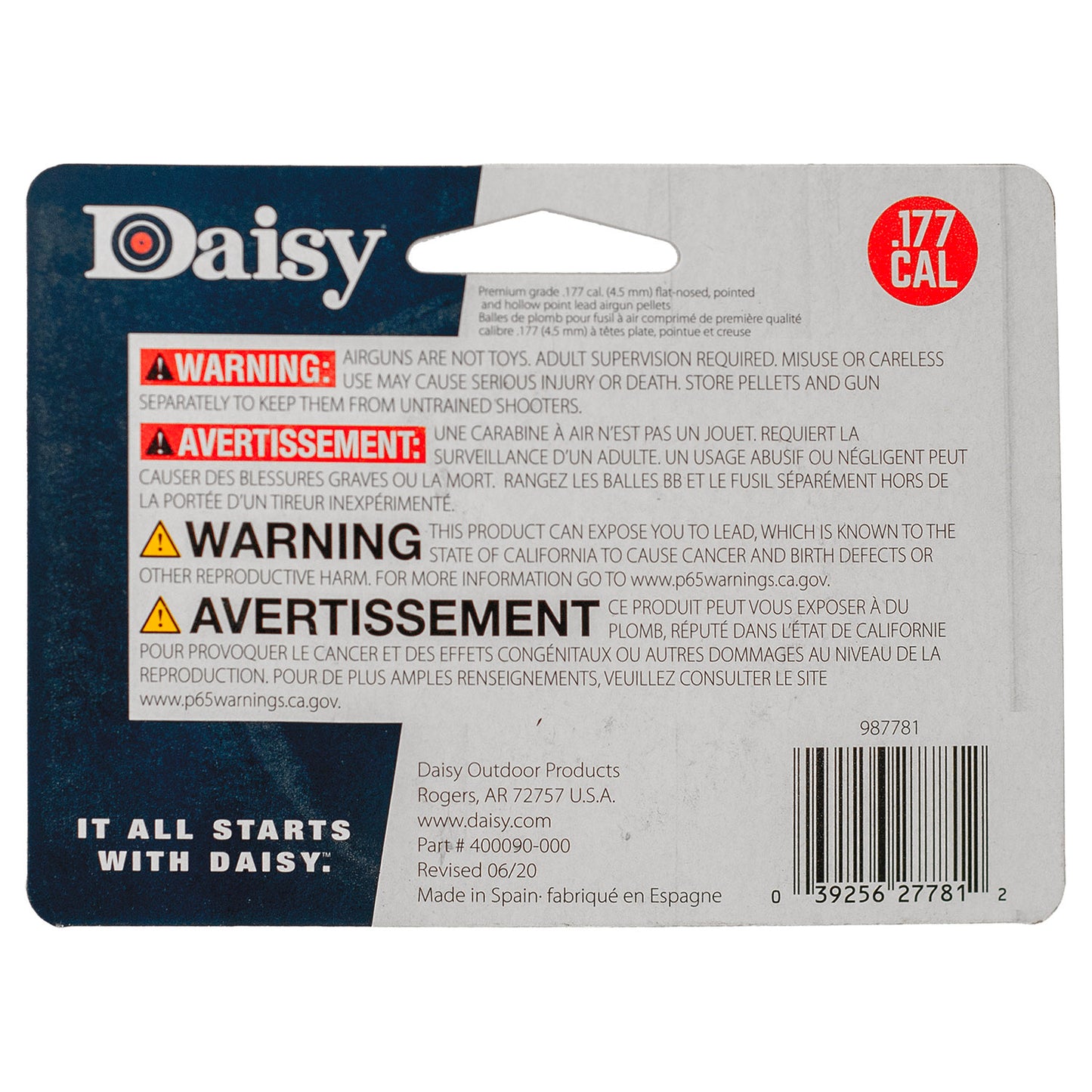 300 ct. Daisy .177 Cal Precision Max Air Gun Pellets - Hollow Point, Pointed, and Flat-Nosed