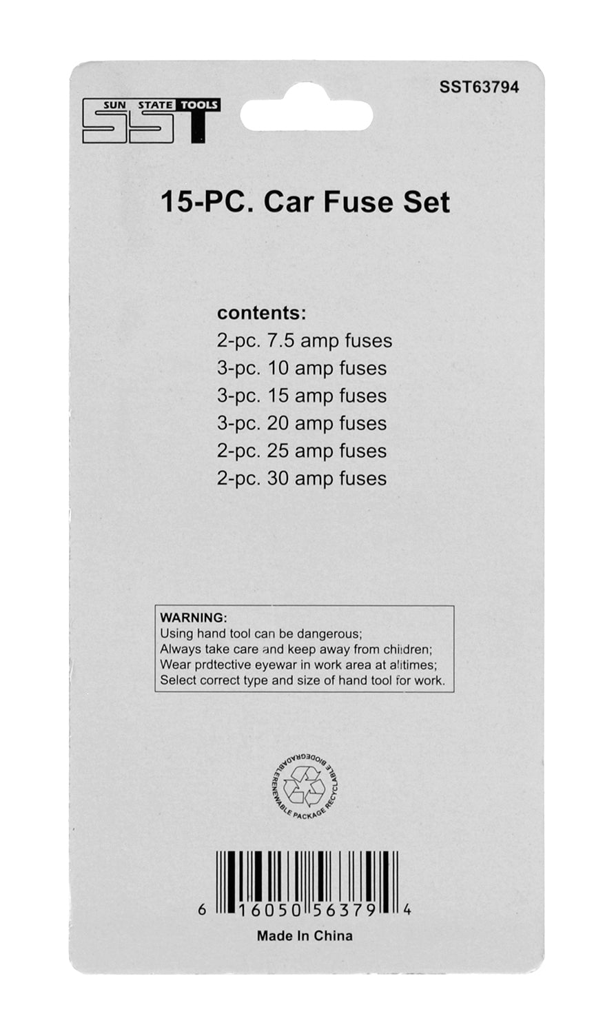 15pc. Car Fuse Set