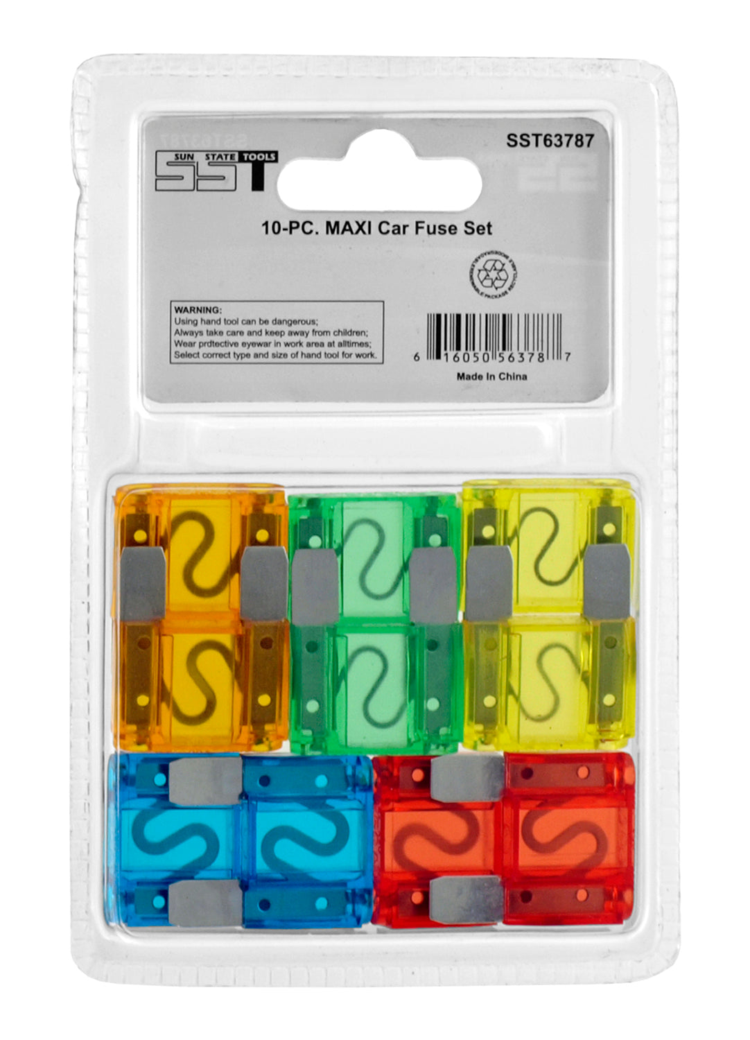 10pc. MAXI Car Fuse Set