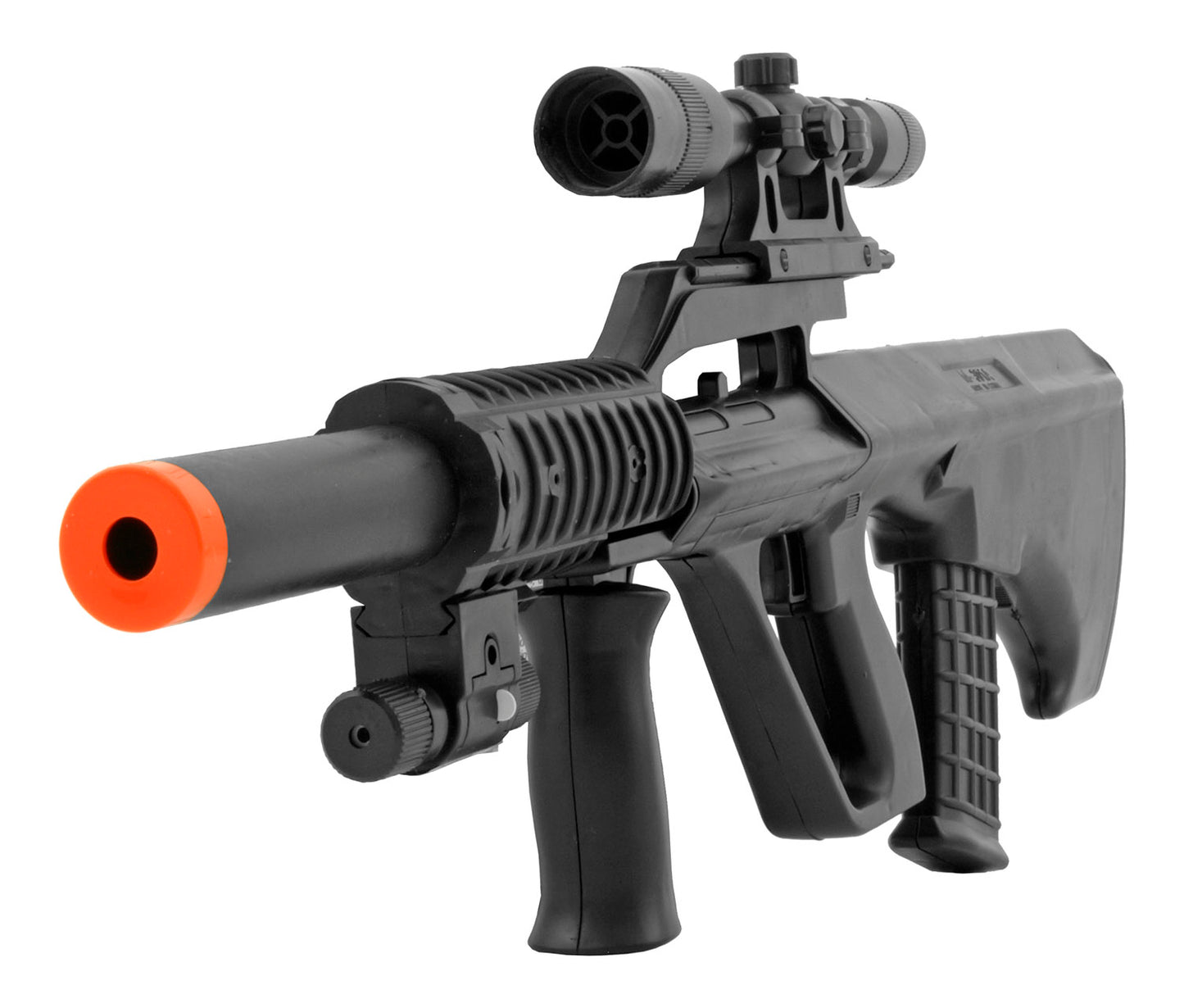 UK Arms P2300 Steyr Spring Powered Airsoft Rifle with Mock Scope and Laser