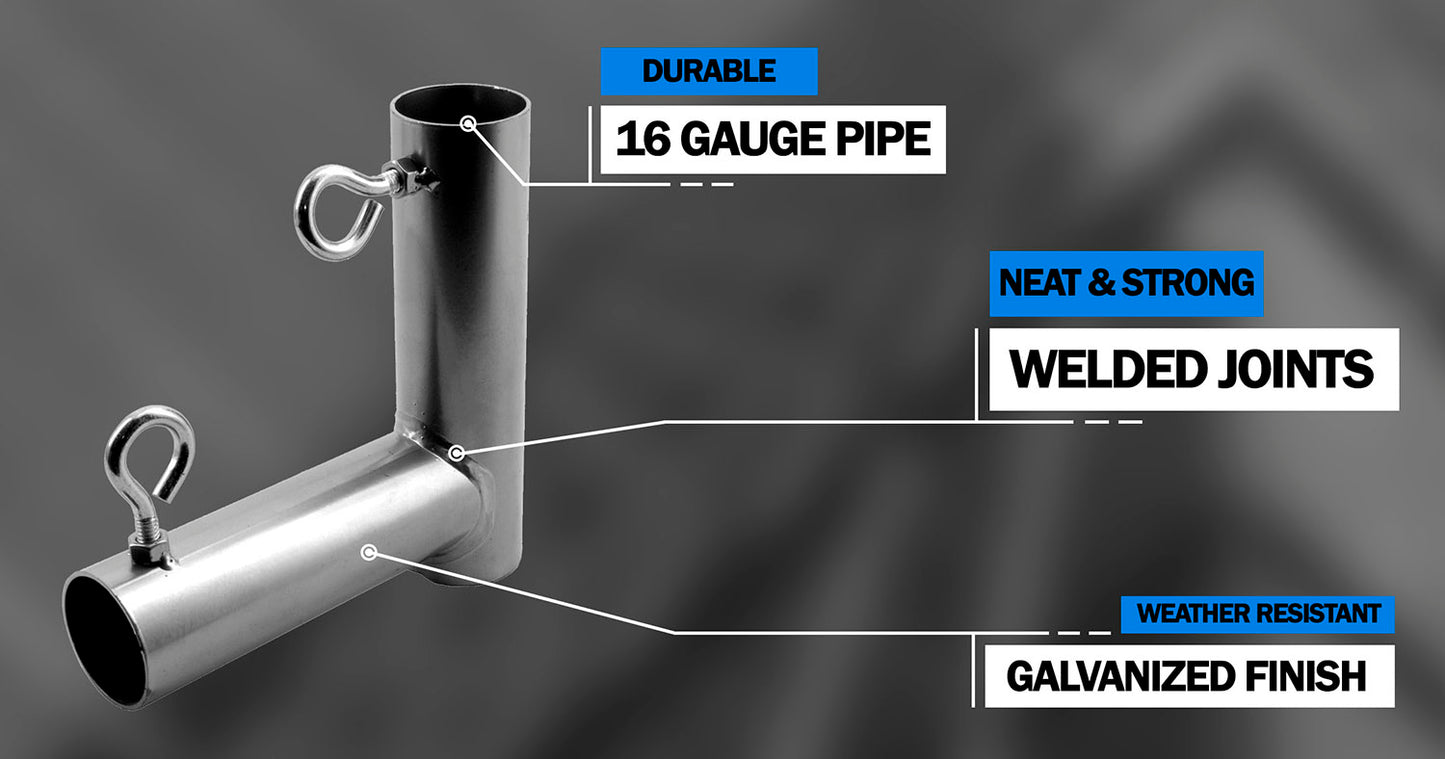 1-7/8" 3-Way Side Wall Canopy Fitting - Galvanized