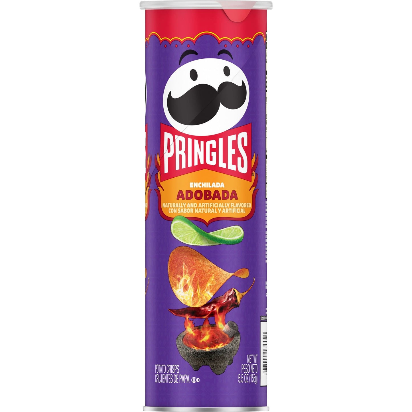 Pringles Enchilada Adobada Potato Crisps Chips - 5.5 oz (Pack of 2)