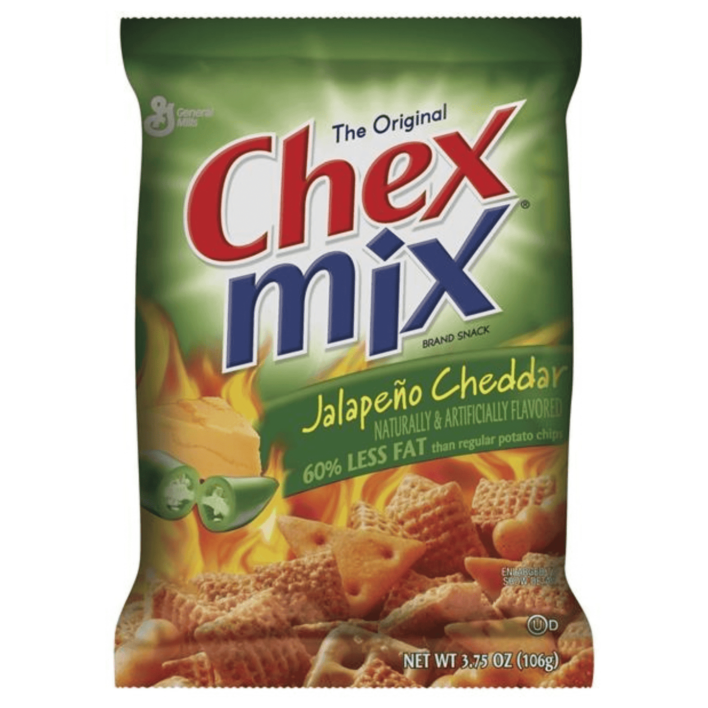 CHEX MIX JALAPENO JALAPENO CHEDDAR On The Go Snack Mix, 3.75 Oz.(BOX OF 8 CASE)