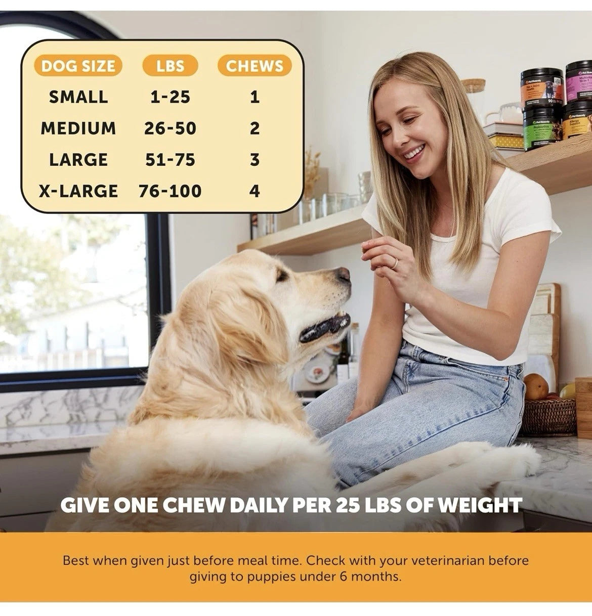 ALLERGY SUPPORT SUPPLEMENT for Dogs Omega 3 Salmon Fish Oil 90 Count PETHONESTY