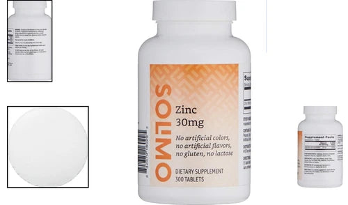 Zinc 30mg Tablets - 300 Count, Unflavored, 10- Supply for Your Health