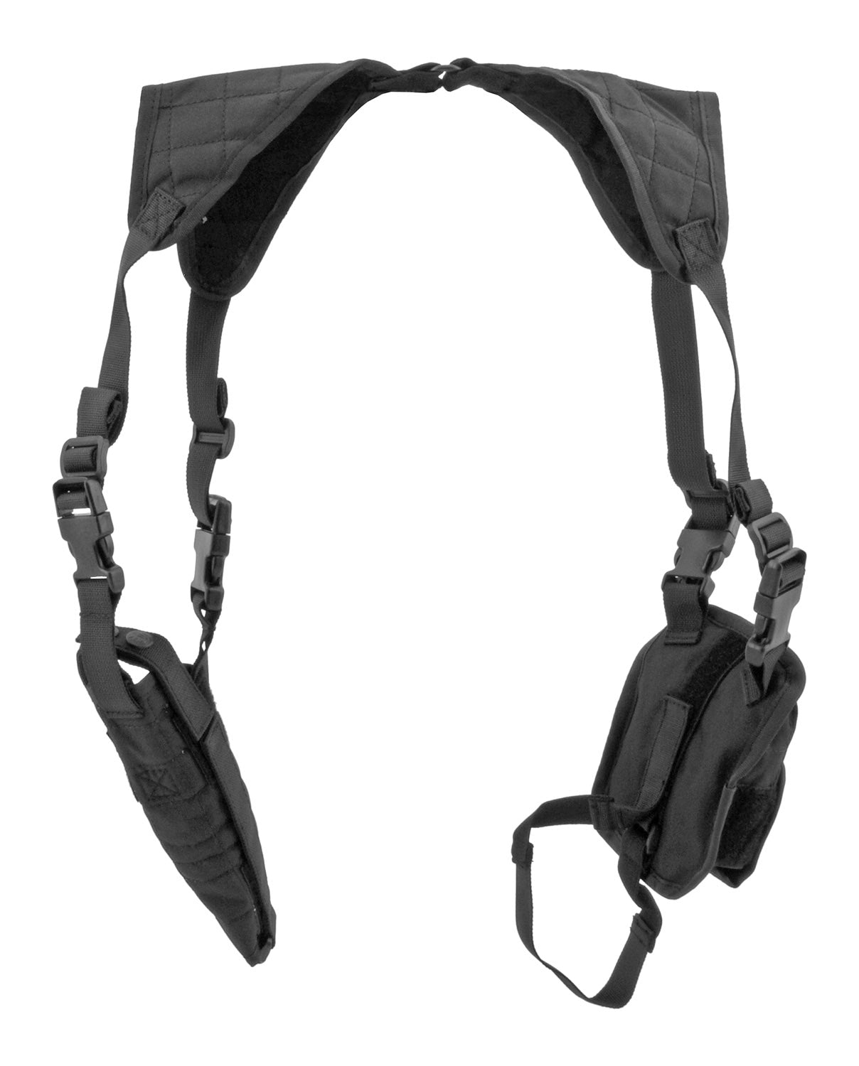 Lancer Tactical Shoulder Gun Holster with Additional Magazine Clip Storage - CA-349BN