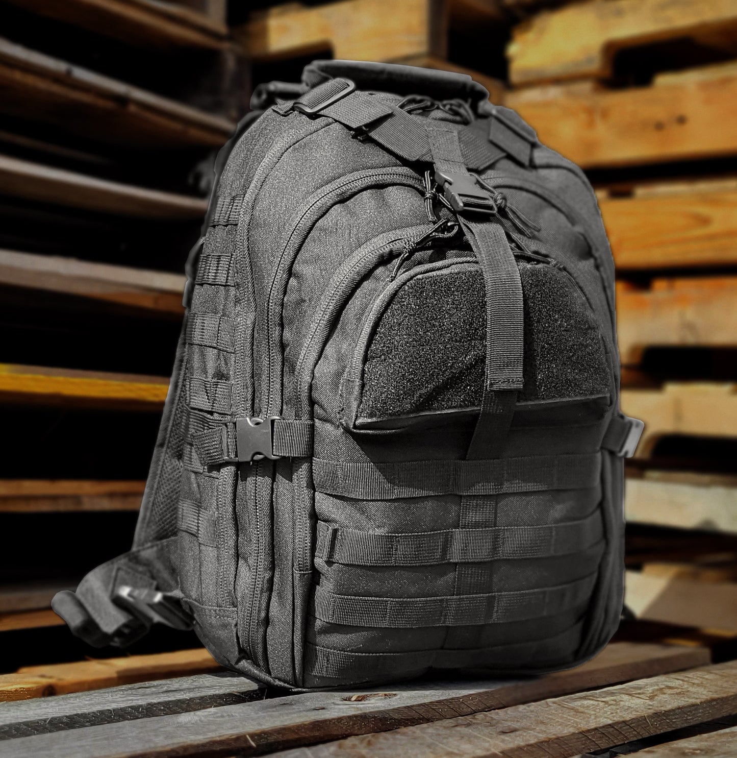 Secure Compression Tactical Mission Backpack - Black