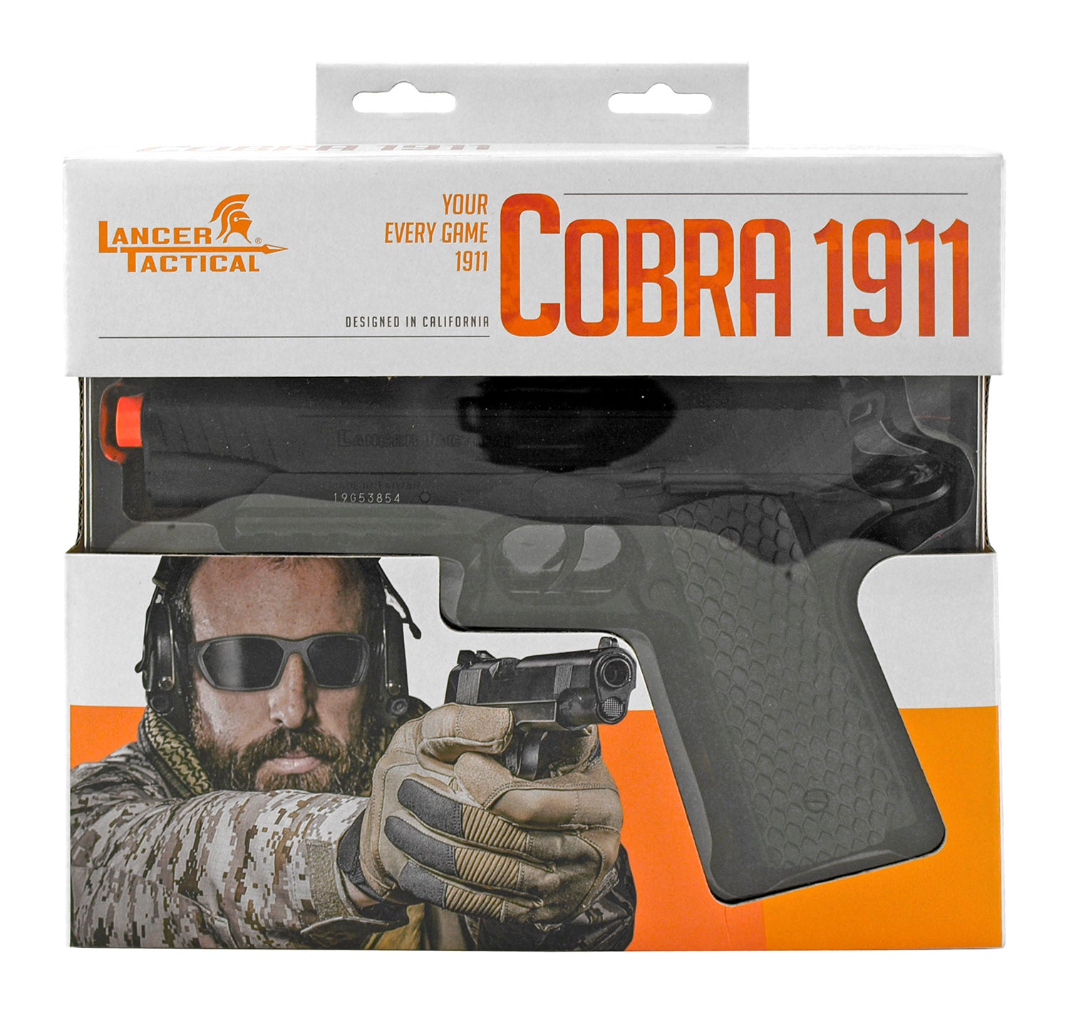 Lancer Tactical Cobra 1911 CO2 Gas Powered Airsoft Gun - Black