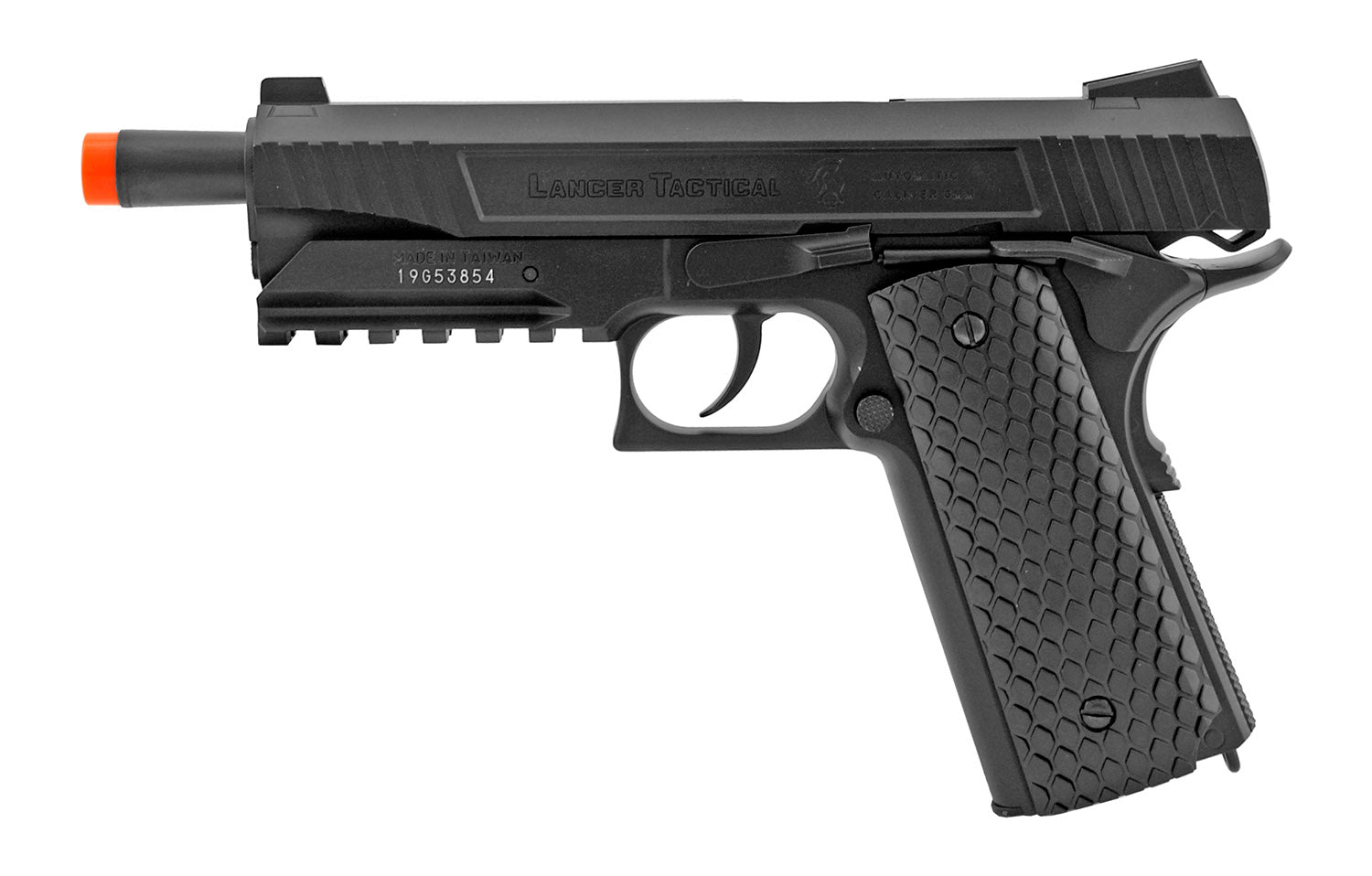 Lancer Tactical Cobra 1911 CO2 Gas Powered Airsoft Gun - Black