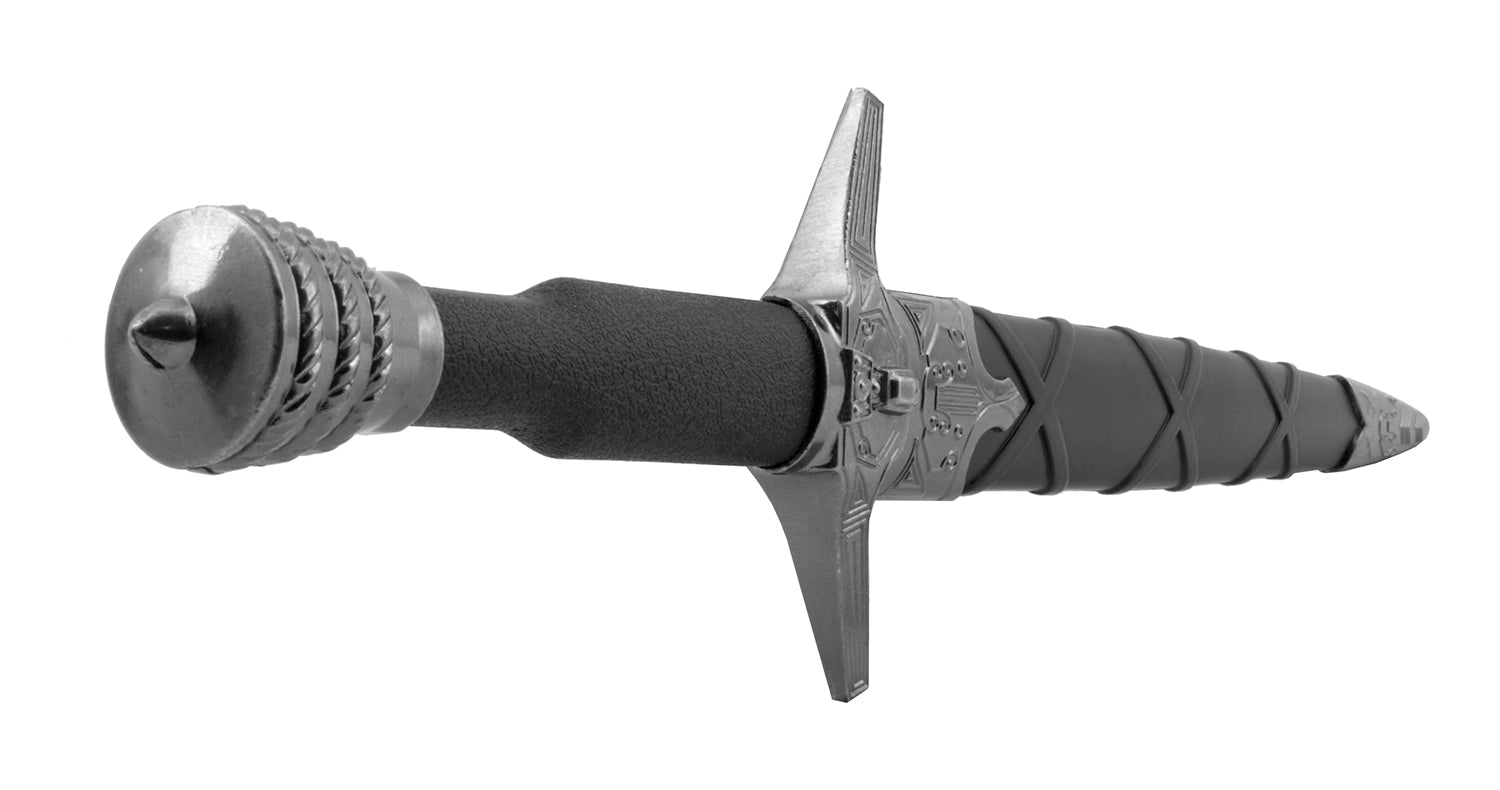 16" Space Fantasy Galactic Battle Blade Dagger - Black and Silver