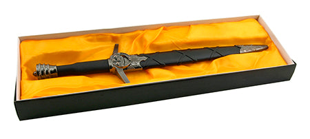 16" Space Fantasy Galactic Battle Blade Dagger - Black and Silver