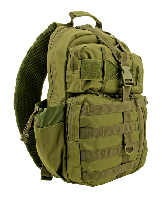 Hard Stone Flight Pack Tactical Travel Sling Backpack - OD Military Green