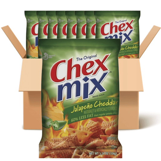 CHEX MIX JALAPENO JALAPENO CHEDDAR On The Go Snack Mix, 3.75 Oz.(BOX OF 8 CASE)