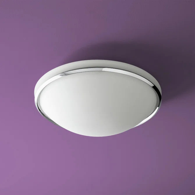 High End Lighting Satin Nickel Saturna Flush Mount