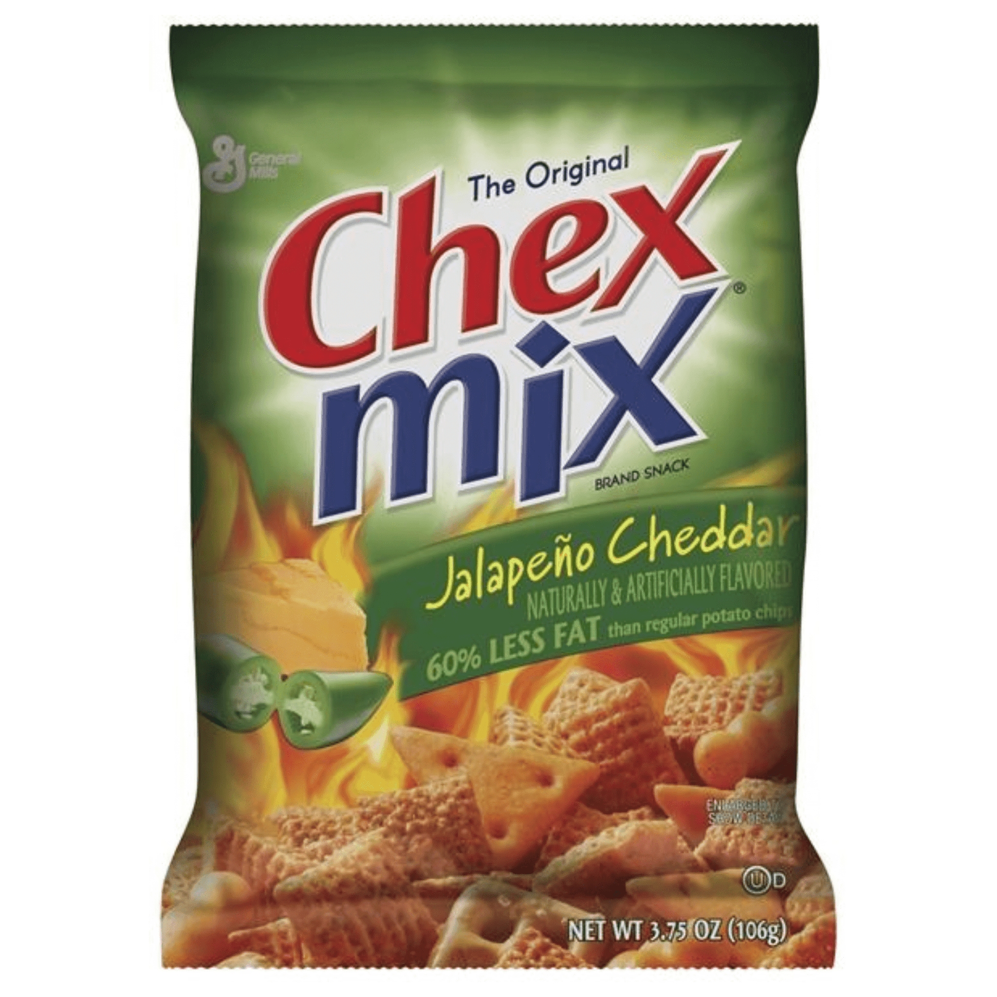 CHEX MIX JALAPENO JALAPENO CHEDDAR On The Go Snack Mix, 3.75 Oz.(BOX OF 8 CASE)