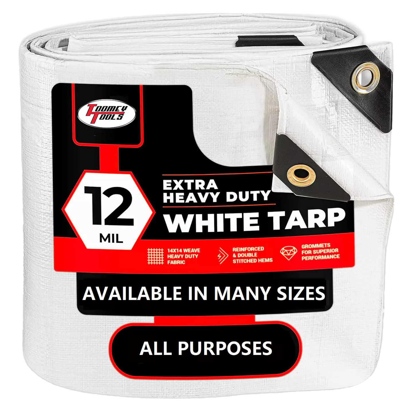 12 x 20 Heavy Duty Canopy Tarp - White