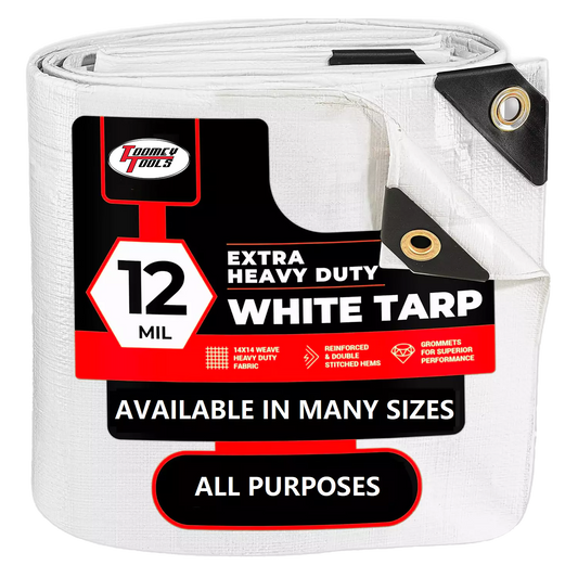 12 x 20 Heavy Duty Canopy Tarp - White