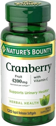 Nature's Bounty Herbal Health Cranberry Rapid Release Softgels, 4200 mg, 120 Ct